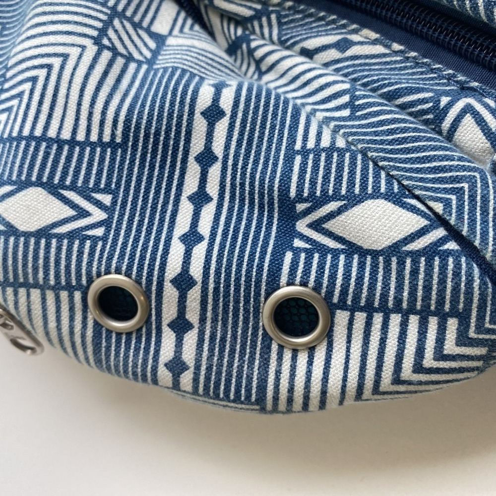 MERU Sling Crossbody Backpack Bag Blue Single‎ Strap Daypack Aztec Print Stripes - Picture 10 of 14